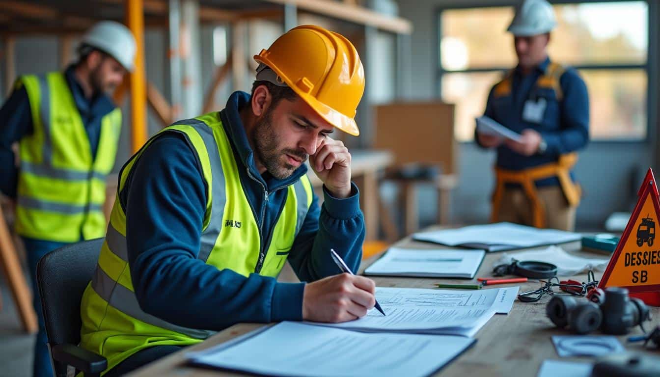 Illustration: Les démarches pour déclarer un accident de travail dans le BTP