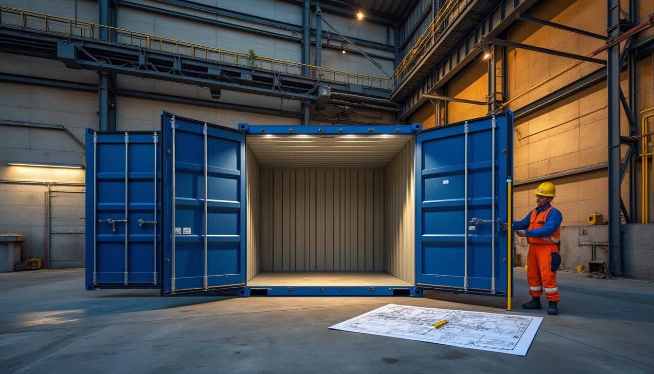 Illustration: Les dimensions extérieures et intérieures du conteneur 10 pieds en détail