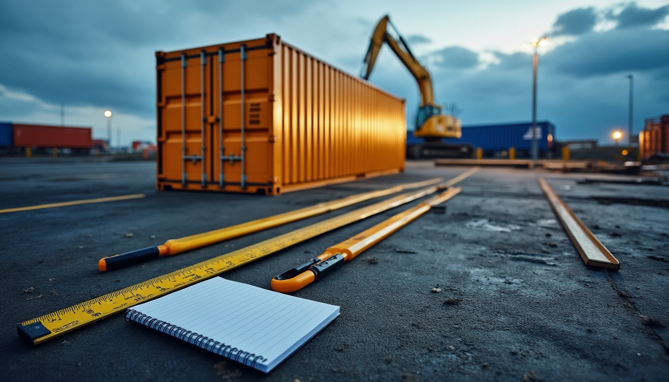20 pieds en m2 : calculer la surface d’un container maritime